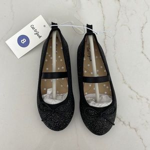Black Glitter Slippers Toddler Girl 8